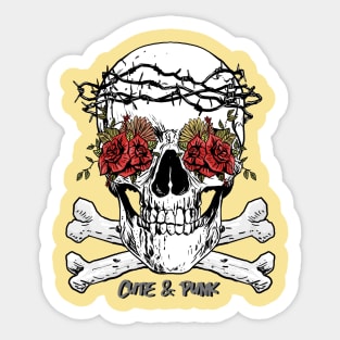 CUTE & PUNK SCULLS by WOOF SHIRT Sticker